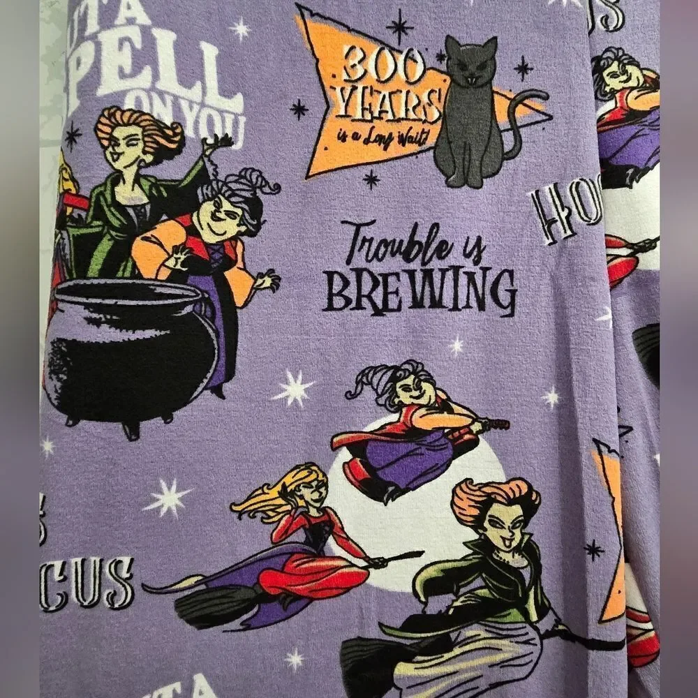 Disney Hocus Pocus Womens Halloween Sleep Pant With Pockets Purple, 2XL, 3XL